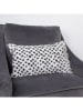 Native Leren kussen zwart/wit - (L)50 x (B)30 cm