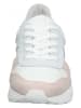 Steven New York Leder-Sneakers in Weiß/ Rosa