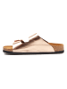 Comfortfusse Leren slippers lichtroze