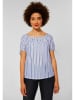 Street One Bluse in Weiß/ Hellblau