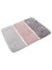 Homie Living Hochflor-Badvorleger "Rio Marina" in Rosa/ Grau