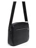 maison héritage PARIS Leder-Umhängetasche "Remi" in Schwarz - (B)35,5 x (H)26,5 x (T)9,5 cm
