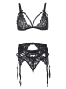 INTIMAX 3-delige set: lingerie zwart