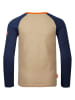 Trollkids Longsleeve "Preikestolen" in Dunkelblau/ Beige