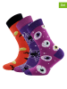 ewers 3-delige set: sokken paars/oranje