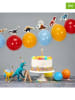 The Home Deco Kids 3er-Set: Luftballongirlanden "Dinosaure" in Rot/ Gelb/ Hellblau