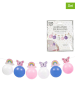 The Home Deco Kids Girlandy balonowe (3 szt.) w kolorze niebiesko-jasnoróżowo-białym