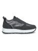 Tamaris Skórzane sneakersy w kolorze srebrno-czarnym