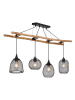 Globo lighting Hängeleuchte "Lioni" in Schwarz/ Hellbraun - (B)180 x (H)120 cm