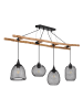 Globo lighting Hängeleuchte "Lioni" in Schwarz/ Hellbraun - (B)180 x (H)120 cm