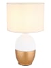 Globo lighting Tischleuchte "Valentino" in Gold/ Creme - (H)29,5 x Ø 25 cm