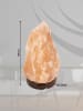 Globo lighting Salzkristall-Tischleuchte "Stone" in Orange - (H)19 x Ø 12 cm