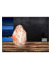 Globo lighting Salzkristall-Tischleuchte "Stone" in Orange - (B)17,5 x (H)30 cm