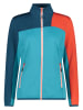 CMP Fleece jas turquoise/oranje