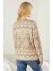 Milan Kiss Vest beige/lichtbruin/meerkleurig