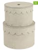 BigsoBox 2er-Set: Rundboxen "Wilma" in Beige