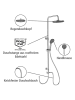 Wenko Edelstahl-Duschsystem "Watersaving" - (H)120 cm