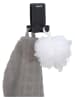 Wenko 2-delige set: dubbele douchehaken "Verna" zwart - (B)5 x (H)9,5 x (D)4,5 cm