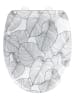 Wenko Easyclose-toiletbril "Samoa" wit/grijs
