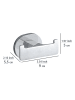 Wenko Wandhaken "Duo Maribor" in Silber - (B)9 x (H)5 x (T)5,5 cm