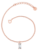 Glanzstücke München Rosévergold. Armkette mit Edelstein