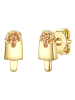 Glanzstücke München Vergold. Ohrstecker mit Edelsteinen