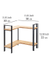 Wenko Keukenhoekkast "Lou" bamboekleurig/zwart - (B)30 x (H)33 x (D)30 cm