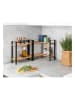 Wenko Keukenhoekkast "Lou" bamboekleurig/zwart - (B)30 x (H)33 x (D)30 cm