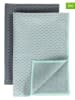 Wenko 2-delige set: microvezeldoekjes "Miko" grijs/groen, 2x 2 stuks