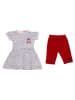 Naf Naf 2-delige outfit wit/zwart/rood