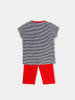 admas Pyjama in Schwarz/ Weiß/ Rot