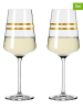 RITZENHOFF 2-delige set: wittewijnglazen "Deluxe" goudkleurig - 400 ml