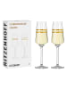 RITZENHOFF 2-delige set: champagneglazen "Deluxe" goudkleurig - 233 ml