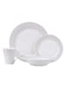 Maxwell & Williams 16-delig combinatieservies "Zenith" wit/grijs