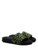Benetton Pantoletten in Schwarz/ Bunt
