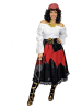 CHAKS Spódnica kostiumowa "Pirate" w kolorze czarno-czerwonym
