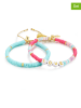 Yokoamii 2er-Set: Armbänder in Türkis/ Pink