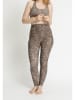Rethinkit Legginsy sportowe "Beth" w kolorze szarobrązowym