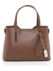Anna Morellini Leder-Henkeltasche "Dalila" in Hellbraun - (B)28 x (H)22 x (T)8 cm