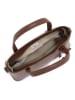 Anna Morellini Leder-Henkeltasche "Dalila" in Hellbraun - (B)28 x (H)22 x (T)8 cm