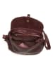 Anna Morellini Leder-Umhängetasche "Luigia" in Bordeaux - (B)23 x (H)19 x (T)9 cm