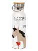 ppd Roestvrijstalen drinkfles "Happiness & Horses" wit - 0,5 l