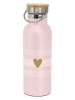 ppd Bidon "Heart of gold" w kolorze jasnoróżowym - 500ml