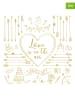 ppd 2er-Set: Servietten "Love is in the Air" in Weiß/ Gold - 2x 20 Stück