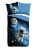 Good Morning Beddengoedset "Astronaut" donkerblauw
