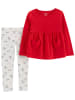 carter's 2-delige outfit rood/grijs