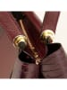 ORE10 Leder-Henkeltasche "Lusan" in Bordeaux - (B)29 x (H)25 x (T)13 cm