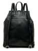 ORE10 Leder-Rucksack "Bosar" in Schwarz - (B)33 x (H)36 x (T)11 cm