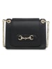 ORE10 Leren schoudertas "Limas" zwart - (B)20 x (H)15 x (D)8 cm