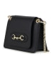 ORE10 Leren schoudertas "Limas" zwart - (B)20 x (H)15 x (D)8 cm